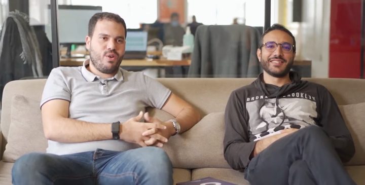 Two Epilert co-founders seated on a sofa during the GOMYCODE “Les métiers en révolution” interview